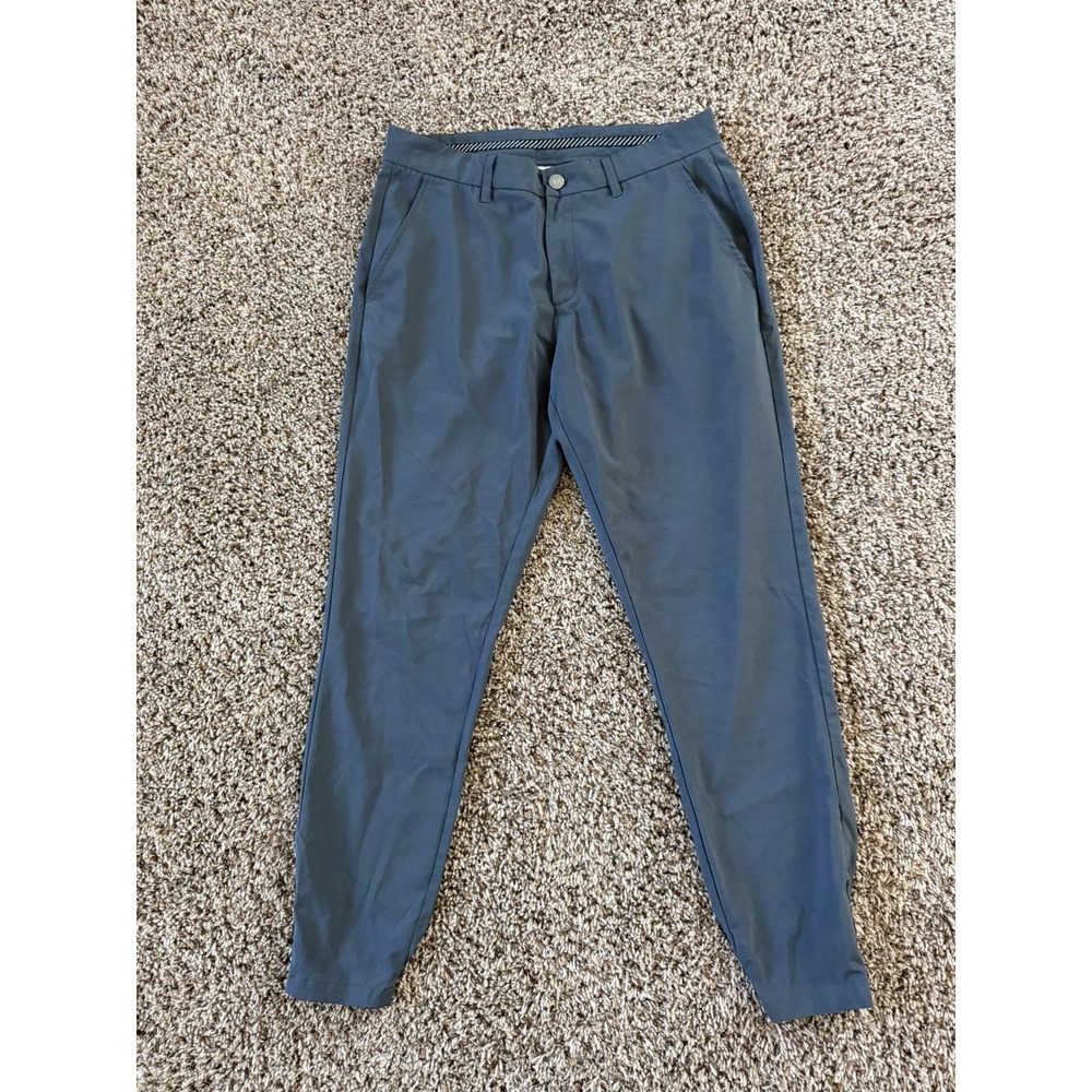 Primo Pants Men's 36 Regular Grey Joggers Zip Leg Performance Stretch Golf